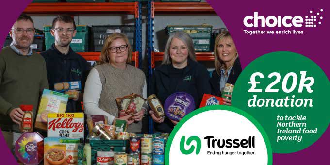 Choice Housing donates £20,000 to tackle Northern Ireland food poverty